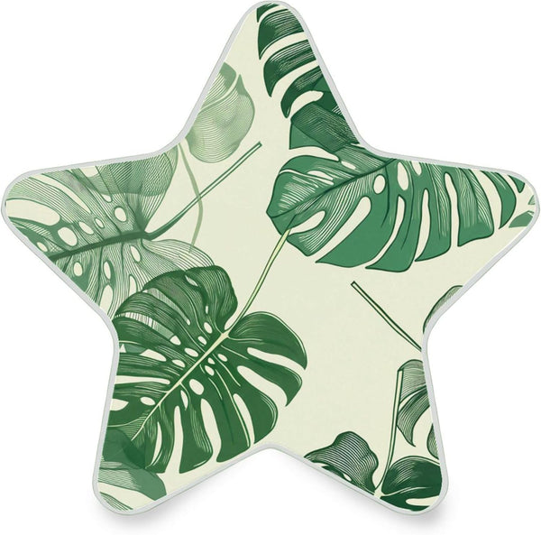 Burbuja Monstera Leaves LED Night Light Plug into Wall 0.2W Star-Shaped Nightlight Dusk