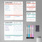 Magnetic Chore Chart for Kids, Dry Erase Fridge Chart, Includes 2 Whiteboards & 2 Reward Boards, 4 Markers + Eraser