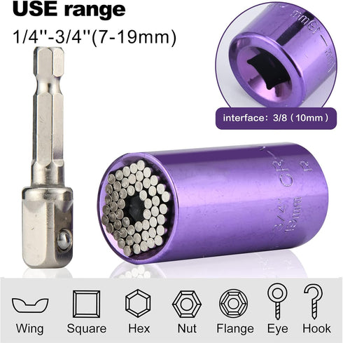 Universal Socket for Various Sizes