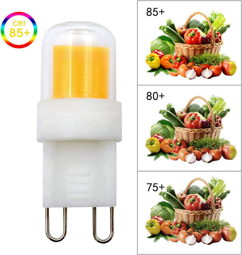ZHENMING G9 LED Light Bulbs, Dimmable G9 Base, 4W Equivalent 40W Halogen, Warm White 3000K, 300LM, Pack of 4