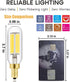 E12 Bulb Dimmable 6W 60 Bulb 4000K T6 T25 E12 Bulb 60 AC120V 600LM e12 Bulb 6Pack LEOOLS LED Equal watt Light Daylight