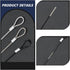 18 3 11.81" arricraft Pcs Colors Stainless Steel Cable with Double Loops, Length Stainless Coated Wire Rope Lanyard