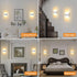Dimmable 12W HS621-2 LIGHTESS Modern Wall Sconces Switch LED Wall Lights Up Down Wall Lamp Acrylic for Bedrooms Hallway