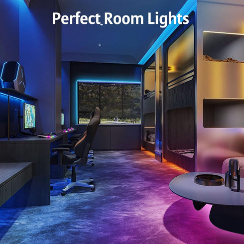 KEELIXIN LED Lights Music Sync RGB LED Strip Lights with APP & Remote Control