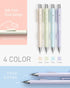 Nicpro 4 PCS Pastel Mechanical Pencil 0.7mm, Cute Fast Click Mechanical Pencils Set with 8 Tubes HB Lead Refills,