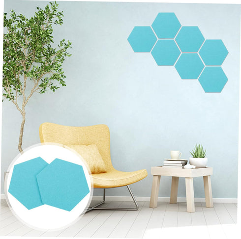 STOBOK 12 Pcs Felt Backdrop Wall Sticker with Self-adhesive Cork Board Tiles for Small Bulletin Board Decor