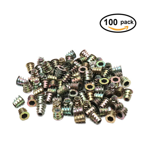 Luomorgo M5x10mm Zinc Alloy Bolt Fastener Connector - 100pcs Threaded Insert Nuts