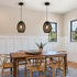 4.9ft DELIPOP Pendant Light, Hand-Woven Rattan Chandelier, Boho Hanging Light with Adjustable Cord for Living Room