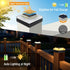 4x4 2 Pack, 3 Dawn/IP65 4x4 vighep Solar Post Cap Lights Outdoor Color Modes/Dusk to Waterproof, Fits Vinyl/PVC Wood
