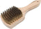 Brass Wire Utility Scrub Brush for Cleaning with 9" Hardwood Handle, Made in USA