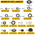 Rubber Washers, Shower Hose Washers 155 PCS 20 Sizes Rubber & Silicone Gasket, Garden Hose Washers Seals Kit with Screen Filter for Sealing Repair & Shower Hose/Faucet/Shower Head