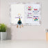 White Felt Board Combo with Bulletin Board and Whiteboard, 10.2" x 14.2", White Wood Frame, Whiteboard+WH-2636WH