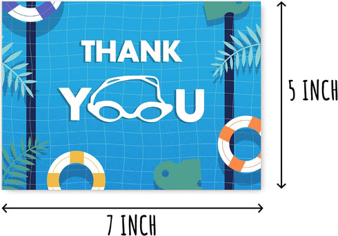 NHBDesigns Swimming Thank You Card For Swim Coach - Swim Coach Gift - Sport Card - For Your Child's Swim Instructor