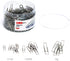 RUBEX 700 Paper Clips, Silver, Assorted Sizes for Office, School, Document Organization