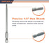 Hex Head Allen Wrench Drill Bit Set 1.5, 2.0, 2.5 & 3.0mm, S2 Steel 1/4" Hex Shank for Screwdrivers and Power Drill