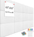Large Office Cork Board Alternative 47"x35", 12 Pack Felt Wall Tiles for Wall Pin Board Tack Board