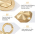 4Pcs Hexagon Pocket Doors Drawer Handle Flush Ring Pull, Zinc Alloy Gold Knobs for Cabinets, Closets, Drawers
