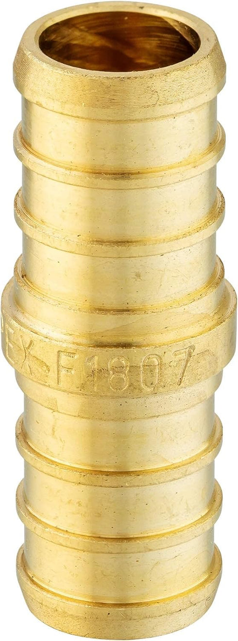 EFIELD Pex 3/4 Inch Brass Couplings Crimp Fittings (Pack of 20) for Pex Piping, ASTM F1807