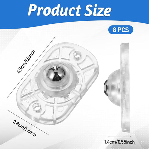 SynHHergyx 8 360 Pcs Small Self Adhesive Caster Wheels Mini Caster Wheels Small Appliance Rollers Degree Rotation