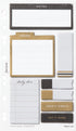 Filofax Accessory, Moonlight Collection, Repositionable Sticky Notes, Set of 8 Note Pads, 25 Sheets Each (B132826)