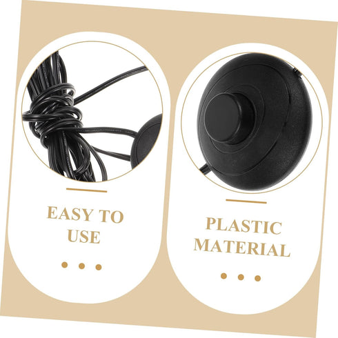 Angoily 11ft Foot Switch Power Cord for Table and Floor Lamps Inline On/Off Pedal Switch Compatible US Plug Lighting