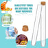 Thyle 100PCS Glass Test Tubes with Cork, Clear Stoppers, Round Bottom for Lab Test, Candy Storage, Party Favors