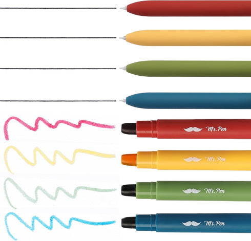 Mr. Pen Bible Highlighters & Pens, 8 Pack - Vibrant Gel Highlighters, No Bleed Through, Bible Journaling Kit