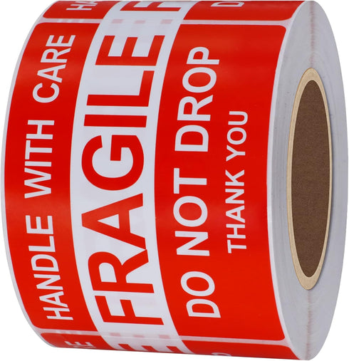 Hybsk Do Not Drop Thank You Fragile Stickers, Adhesive Label, 300 Per Roll