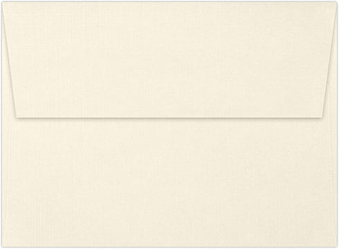 LUXPaper A7 Invitation Envelopes, Peel & Press, 5 1/4" x 7 1/4", Natural Linen, 50 Qty