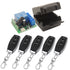 DieseRC 433Mhz Universal Wireless Remote Control Switch, DC 12V 1CH RF Relay Receiver Module with 5 Transmitters