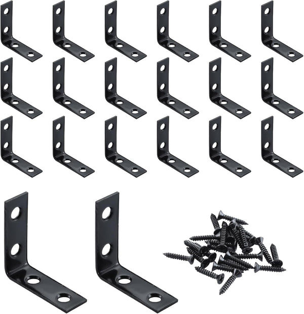 HOME MASTER HARDWARE L Bracket Corner Brace Sets, 1-1/2 " Right Angle Bracket, Metal L