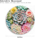 Gctriki Succulents Mouse Pad, Cute Small Mouse Pads for Desk, Botanical Round Travel Mousepad for Wireless Mouse Gaming