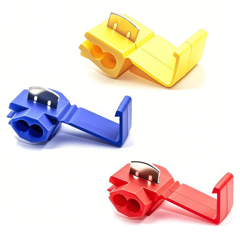 60PCS Solderless Quick Splice Wire Connectors, 22-10 AWG Lock Snap Electrical Connectors (20PCS Red, 30PCS Blue, 10PCS