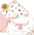 FYSUIMU 50 Pack Baby Shower Thank You Card Pink Floral Clothes Greeting