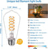 Dimmable ST58 LED Edison Bulbs, 4.5W Equivalent to 40W Vintage Light Bulbs, E26 Base 2700K ST58/ST19 LED Bulbs, Antique Flexible Spiral LED Filament Light Bulbs - Clear Plastic 12Pack by MYEMITTING