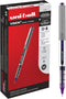Vision Rollerball Pens Pack of 12, Violet Fine Point Pens with 0.7mm Medium Black Ink, Smooth Writing Bulk Office