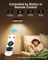 Set 2: 360 Battery Operated Wall Sconces of Wireless Rechargeable Wall Light with Remote&Button, Rotate Magnetic Scone