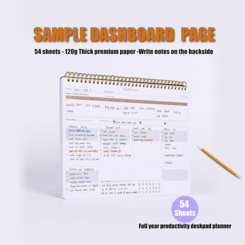 Productivity Notepad Suite - Bestselling Set of 3 Notebooks, Weekly Planner, Goal Setting & 1:1 Meeting Notes
