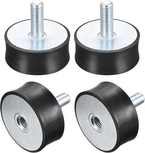 uxcell Rubber Mounts - 4pcs M10 Male/Female Vibration Isolator Shock Absorber for Garage Motor Air Compressor