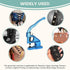 FLK Tech Heavy Duty Hand Press Grommet Machine - Craft/Industrial Use with 1500 Grommets and 3 Dies