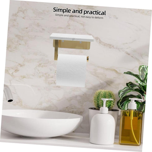 Wall-Mounted Marble Finish Paper Towel Holder for Bathroom