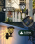 (4 Pack) TISEJOY Solar Wall Lantern Outdoor Playhouse Light, Waterproof Decorative Solar Powered for Playground, Tree