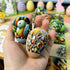 Dcurix 48 Pieces Thermo Heat Sleeves Easter Eggs Decorative Wraps Egg Easter Bunny and Chick Pattern Decoration Film