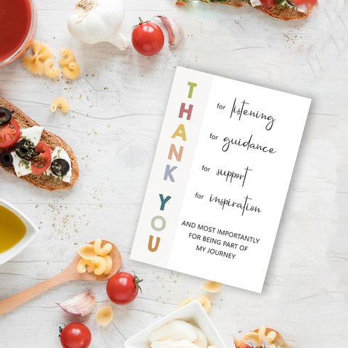 Qamza Cute Thank You Card to Teacher Appreciation Gift to Mentor, Coach, Educator, Pastor, Dad, Mom, Boss, Grateful