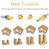 4PCS Pattern Flush Trim Router Bits Set, 1/4 Shank, Carbide Top Bearing Flush Trim Router Bits, Woodworking Milling
