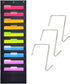 Black Pocket Chart for Classroom - 10 Pocket Storage Rainbow Charts, 2 Over Door Hangers Included