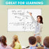 JILoffice Magnetic Foldable White Board, 48" x 36", Dry Erase Whiteboard, Silver Aluminum Frame, Wall Mounted