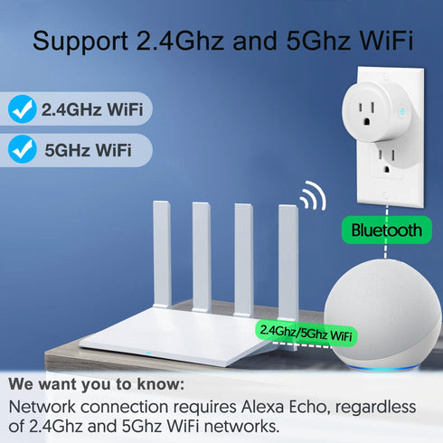 Smart Plug, Works with Alexa Only, Voice Control, Remote Control, Timer & Schedule (4 Pack)