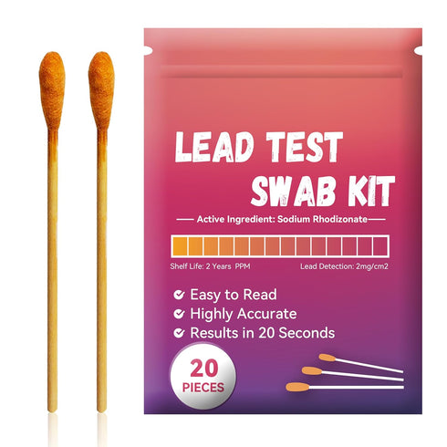 Lead Test Kit (20 Pcs Lead Check Swabs) Results in 20-Seconds Using Water Only, No White Vinegar Required