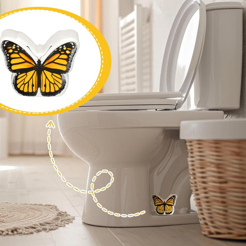 2 Pack Honeydak Toilet Bolt Caps Decorative Butterfly Toilet Bolt Screw Covers Cute Ceramic Bathroom Decor Fun Themed